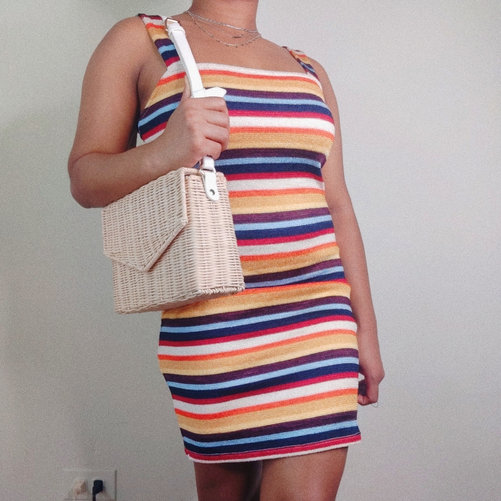Multicoloured knit dress